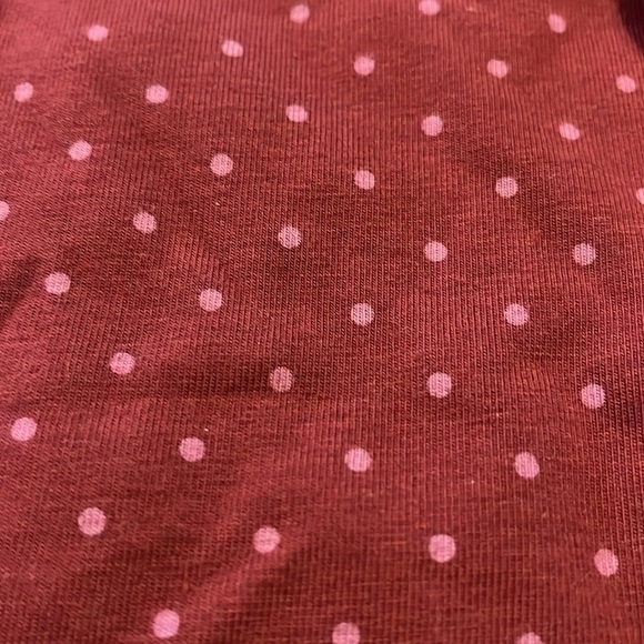 NWT-Matilda Jane-12-18 m-burgundy&purple polkadots,ruffled cuffs, leggings/pants - Picture 4 of 8